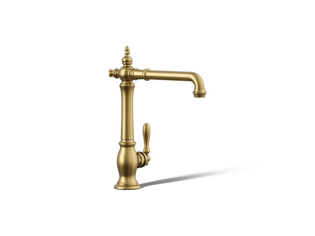 Kohler Artifacts Single-handle kitchen sink faucet - Vibrant Brushed Moderne Brass by Kohler