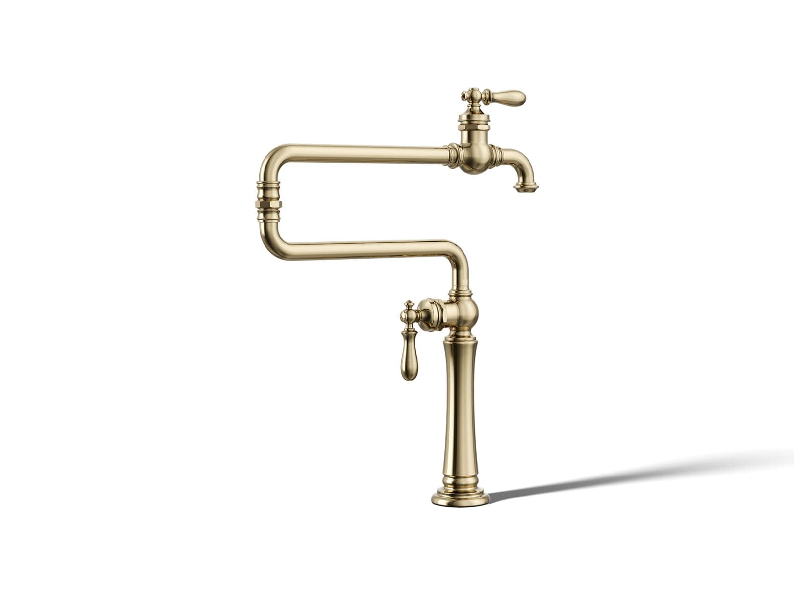 Kohler Artifacts Deck-mount pot filler - Vibrant French Gold by Kohler