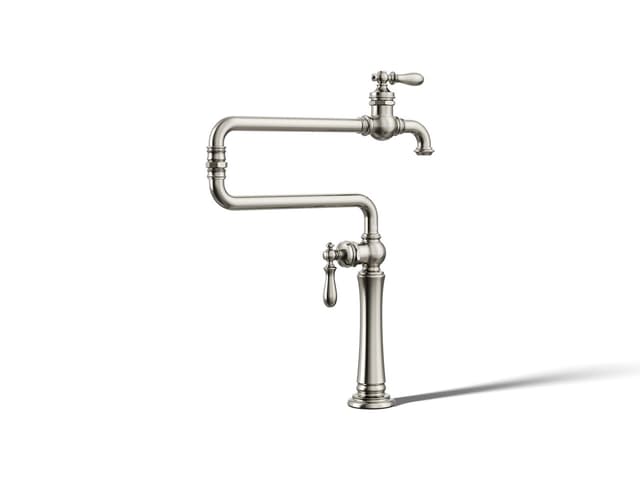 Kohler Artifacts Deck-mount pot filler - Vibrant Polished Nickel
