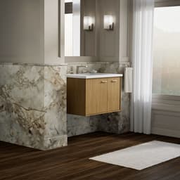 Up to 2 walls & multiple product categories visible, 2-point perspective