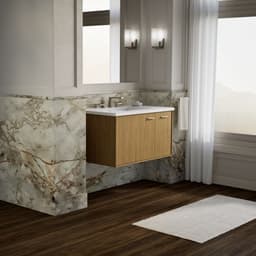 Up to 2 walls & multiple product categories visible, 2-point perspective