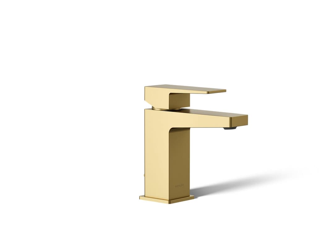 Kohler | Honesty | Widespread Bathroom Sink Faucet - Vibrant Brushed Moderne Brass by Kohler