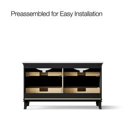 60'' bathroom vanity cabinet with sinks and quartz top - image 11