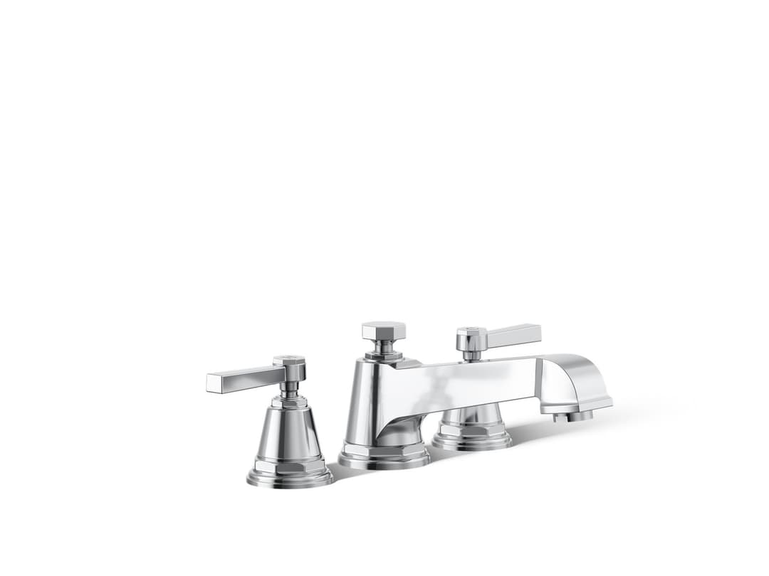 Kohler Pinstripe Pure Deck-mount bath faucet trim - Polished Chrome by Kohler
