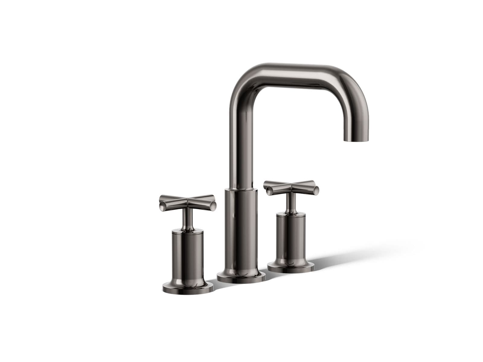 Kohler Purist Deck-mount bath faucet trim with Cross handles - Vibrant Titanium by Kohler