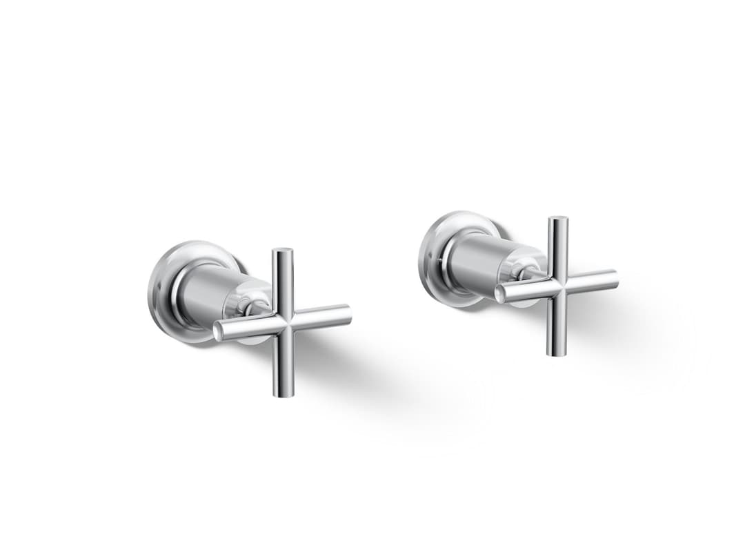 Kohler Purist Deck- or wall-mount bath faucet handle trim with cross design - Polished Chrome by Kohler