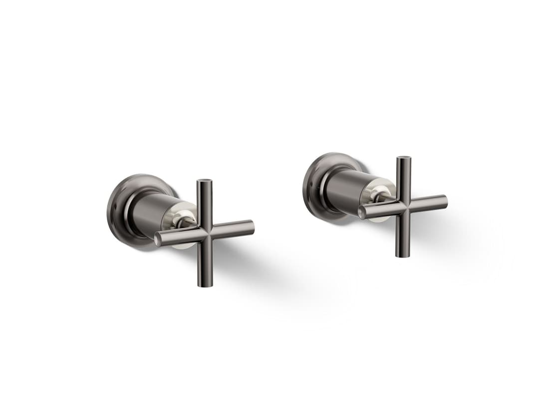 Kohler Purist Deck- or wall-mount bath faucet handle trim with cross design - Vibrant Titanium by Kohler