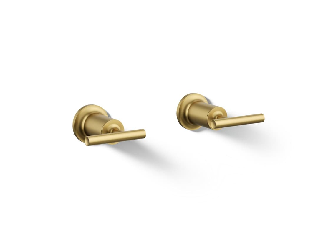 Kohler Purist Deck- or wall-mount bath faucet handle trim with lever design - Vibrant Brushed Moderne Brass by Kohler