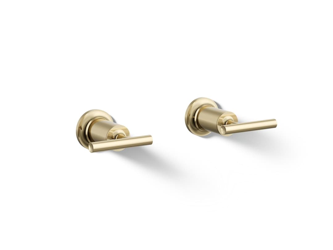 Kohler Purist Deck- or wall-mount bath faucet handle trim with lever design - Vibrant French Gold by Kohler