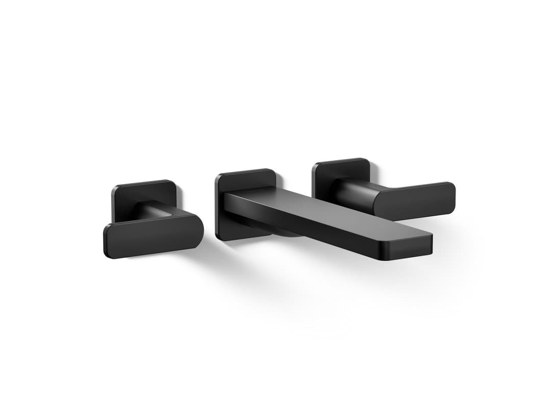 Kohler Parallel Wall-mount bath faucet trim - Matte Black by Kohler