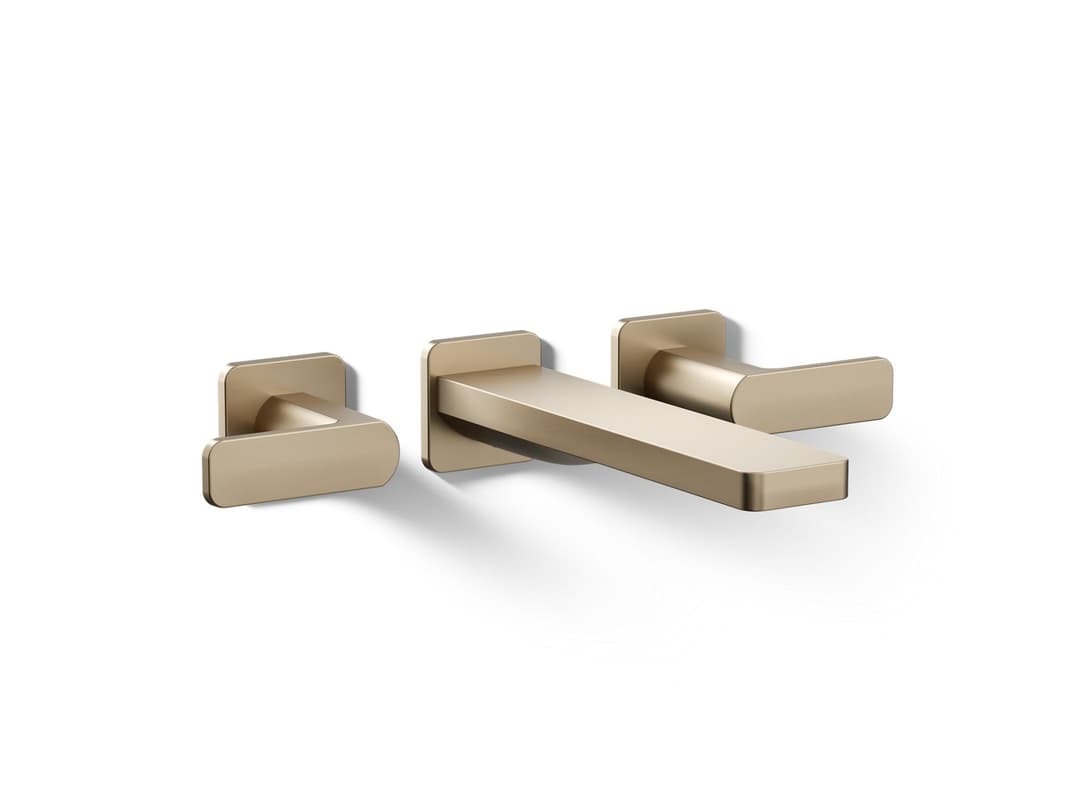 Kohler Parallel Wall-mount bath faucet trim - Vibrant Brushed Bronze by Kohler