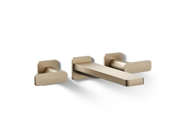 Kohler Parallel Wall-mount bath faucet trim - Vibrant Brushed Bronze