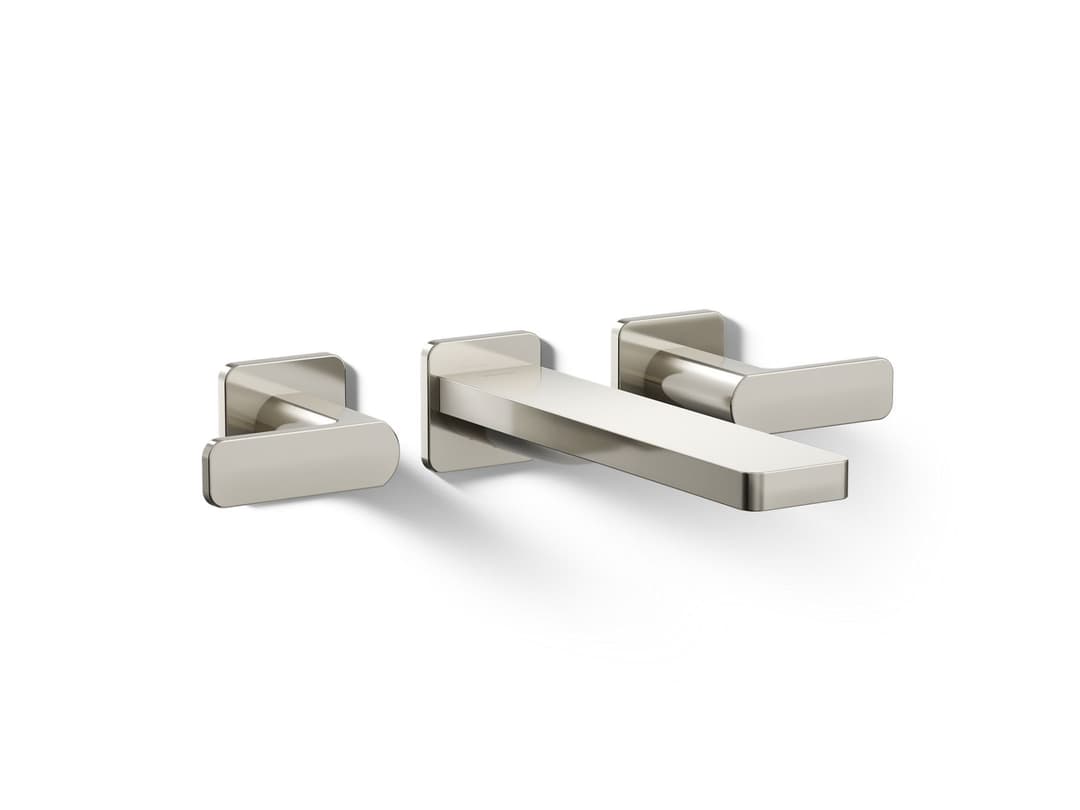 Kohler Parallel Wall-mount bath faucet trim - Vibrant Polished Nickel by Kohler