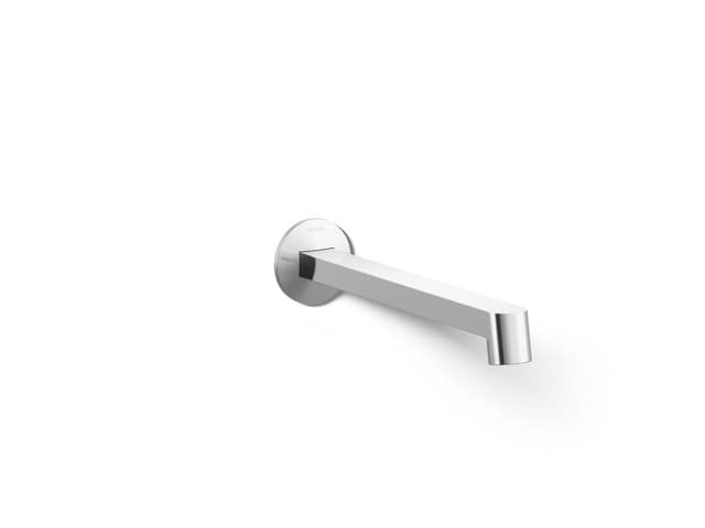 Kohler Components Wall-mount bathroom sink faucet spout with Row design, 1.2 gpm - Polished Chrome