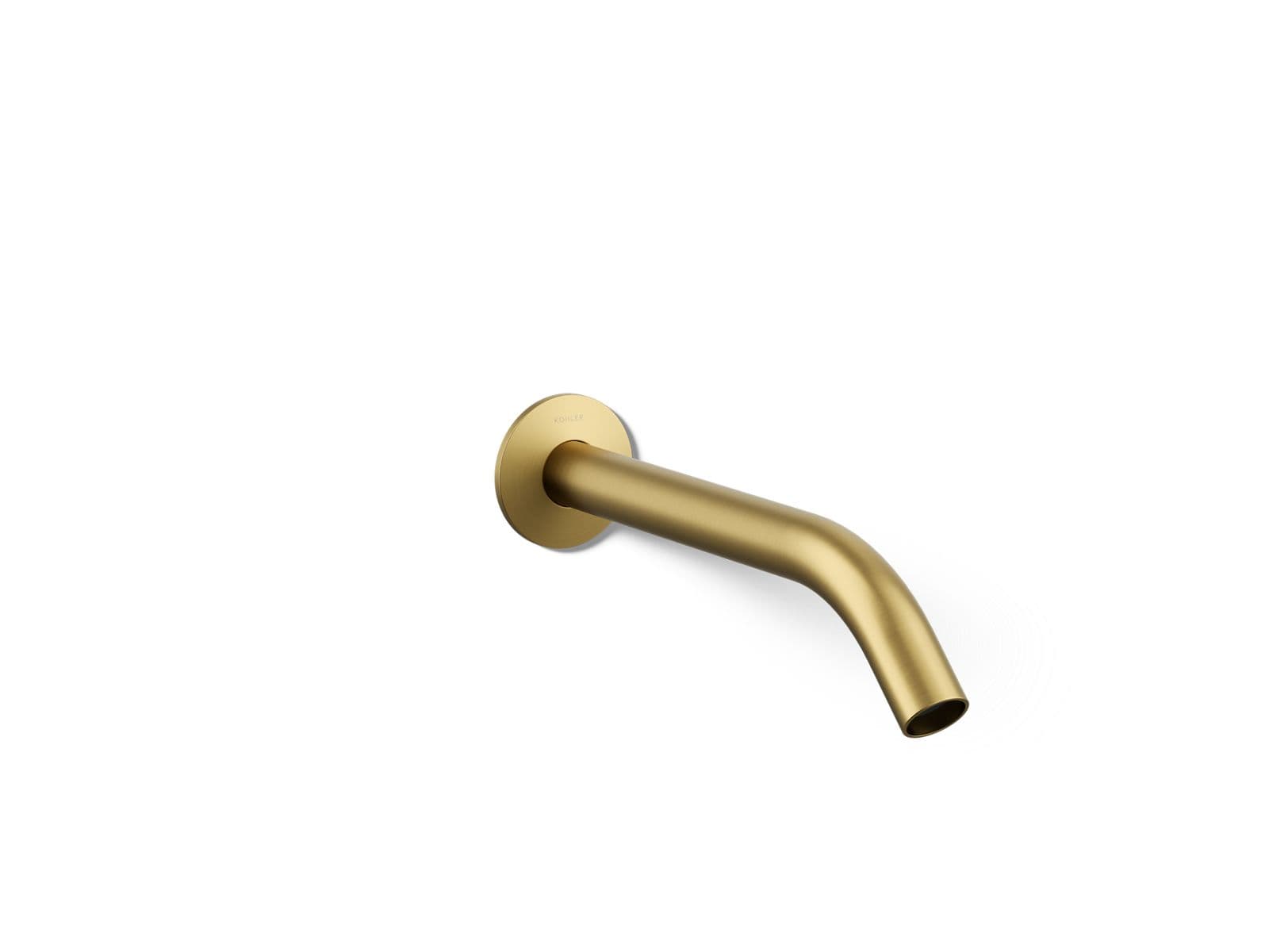 Kohler Components Wall-mount bathroom sink faucet spout with Tube design, 1.2 gpm - Vibrant Brushed Moderne Brass by Kohler
