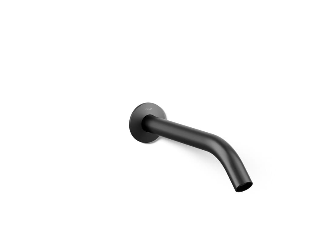 Kohler Components Wall-mount bathroom sink faucet spout with Tube design, 1.2 gpm - Matte Black by Kohler