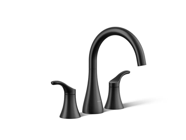 Kohler Simplice Deck-mount bath faucet trim - Matte Black