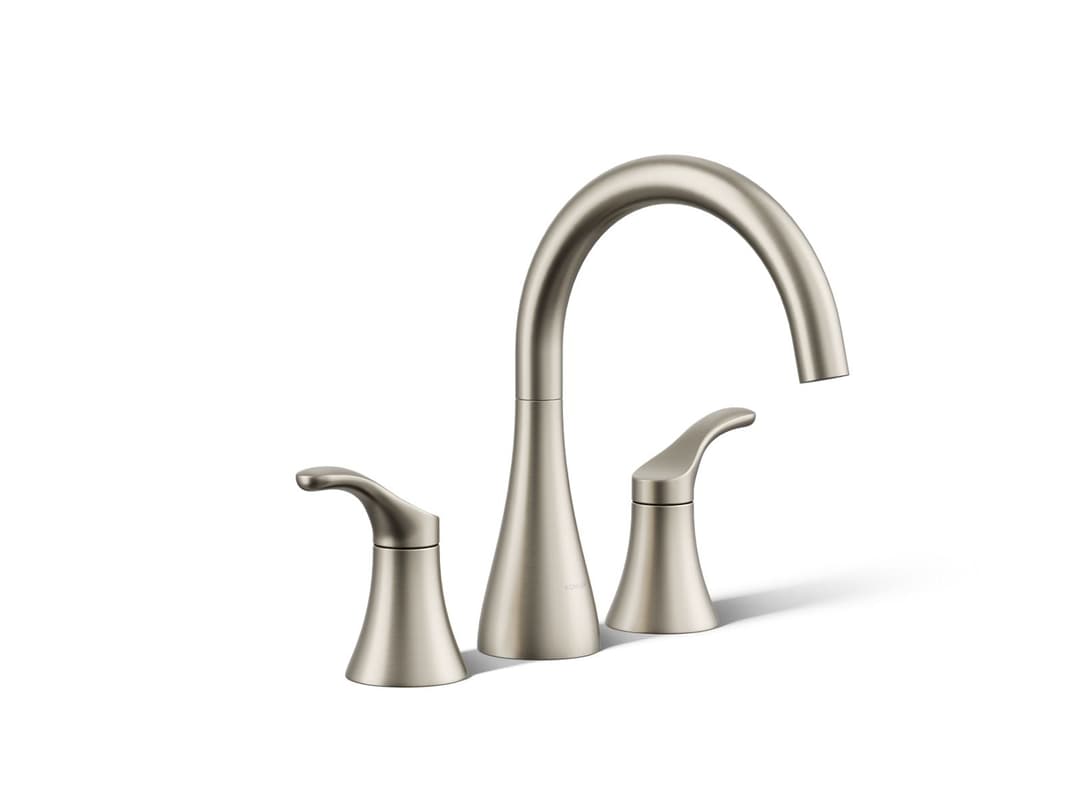 Kohler Simplice Deck-mount bath faucet trim - Vibrant Brushed Nickel by Kohler