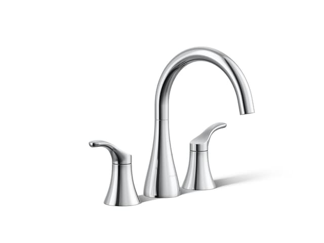 Kohler Simplice Deck-mount bath faucet trim - Polished Chrome