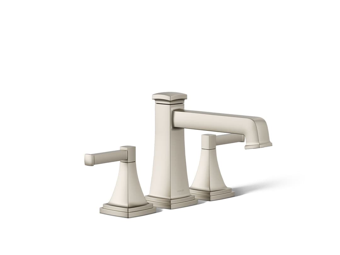 Kohler Riff Deck-mount bath faucet trim with diverter - Vibrant Brushed Nickel by Kohler