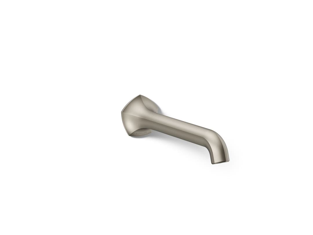 Kohler Occasion Wall-mount bathroom sink faucet spout with Straight design, 1.2 gpm - Vibrant Brushed Nickel by Kohler
