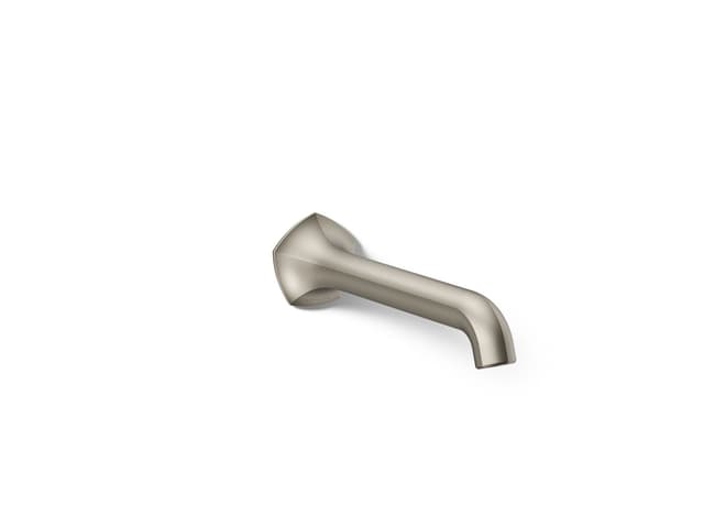 Kohler Occasion Wall-mount bathroom sink faucet spout with Straight design, 1.2 gpm - Vibrant Brushed Nickel