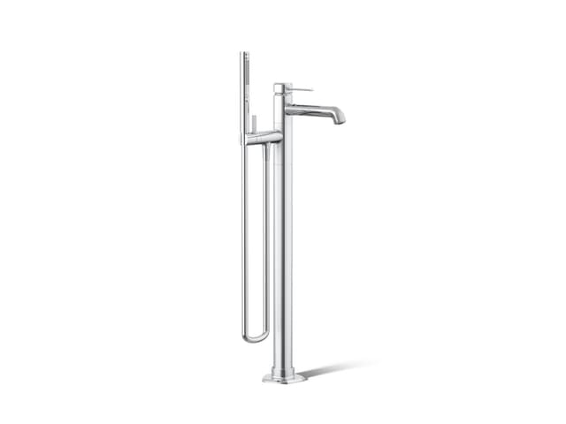 Kohler Occasion Floor-mount bath filler trim with handshower - Polished Chrome