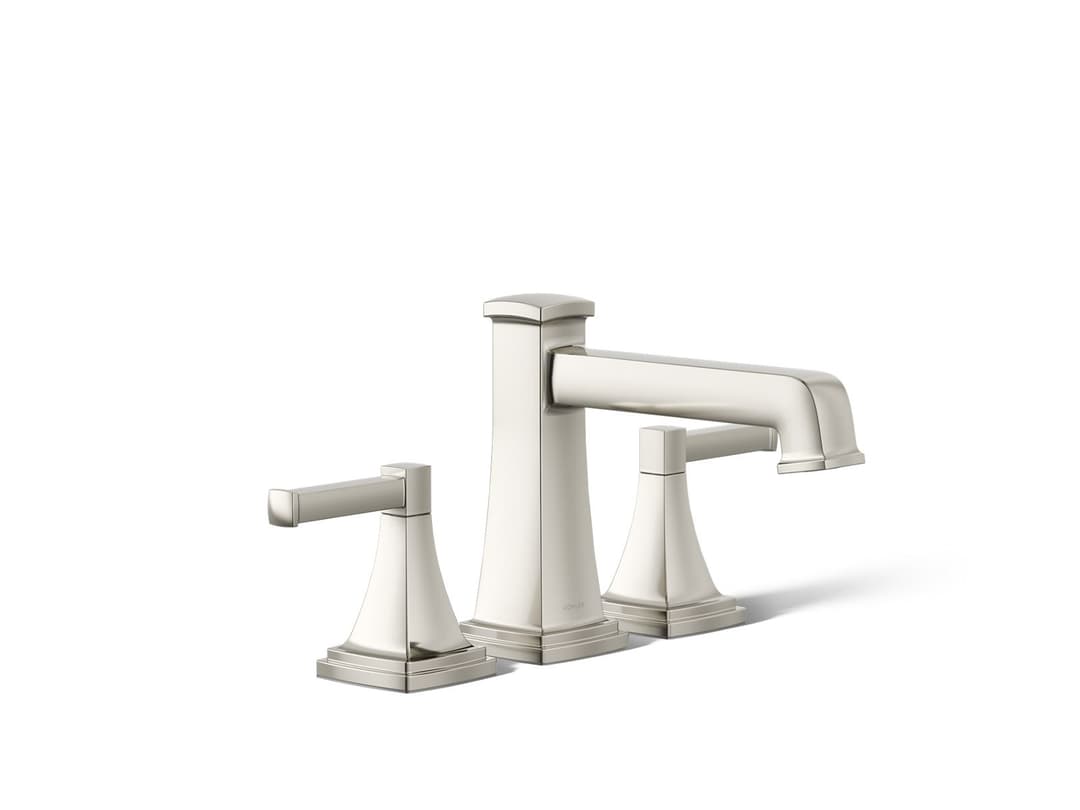 Kohler Riff Deck-mount bath faucet trim - Vibrant Polished Nickel by Kohler