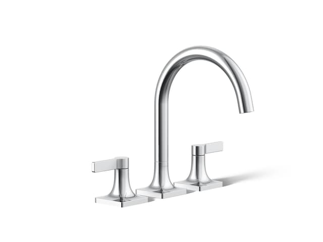 Kohler Venza Deck-mount bath faucet trim - Polished Chrome