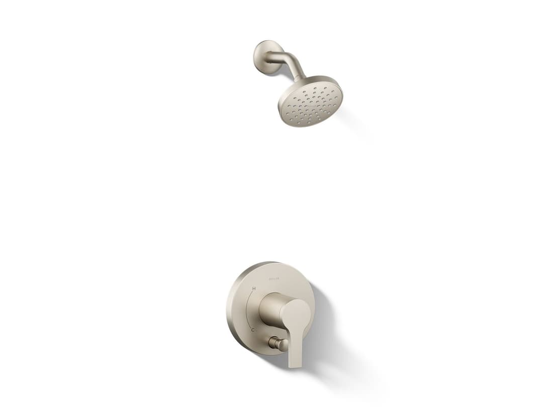 Kohler Elate Rite-Temp shower trim kit with push-button diverter, 1.75 gpm - Vibrant Brushed Nickel by Kohler