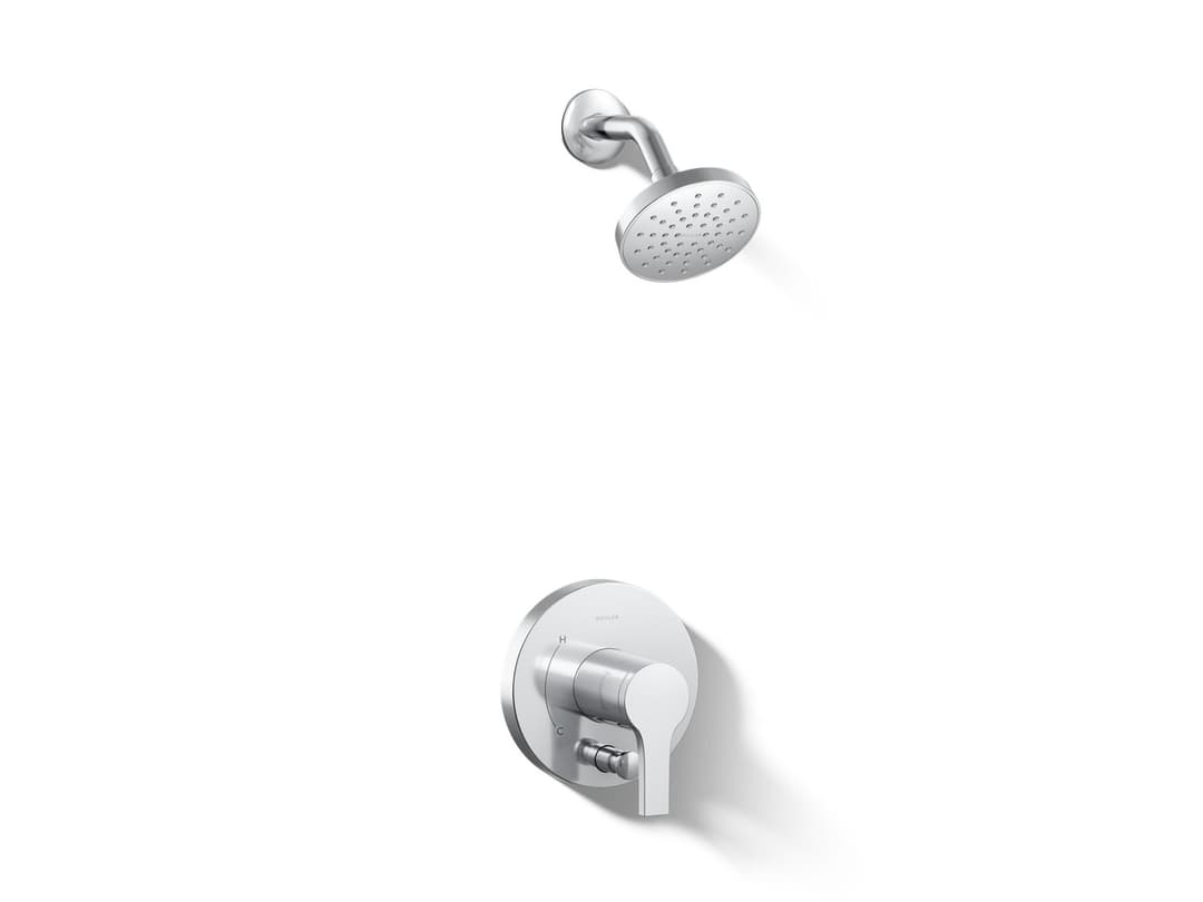 Kohler Elate Rite-Temp Shower Trim Kit With Push-Button Diverter 2.5 GPM - Polished Chrome by Kohler
