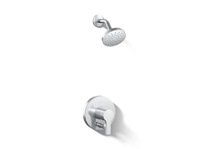 Kohler Elate Rite-Temp Shower Trim Kit With Push-Button Diverter 2.5 GPM - Polished Chrome