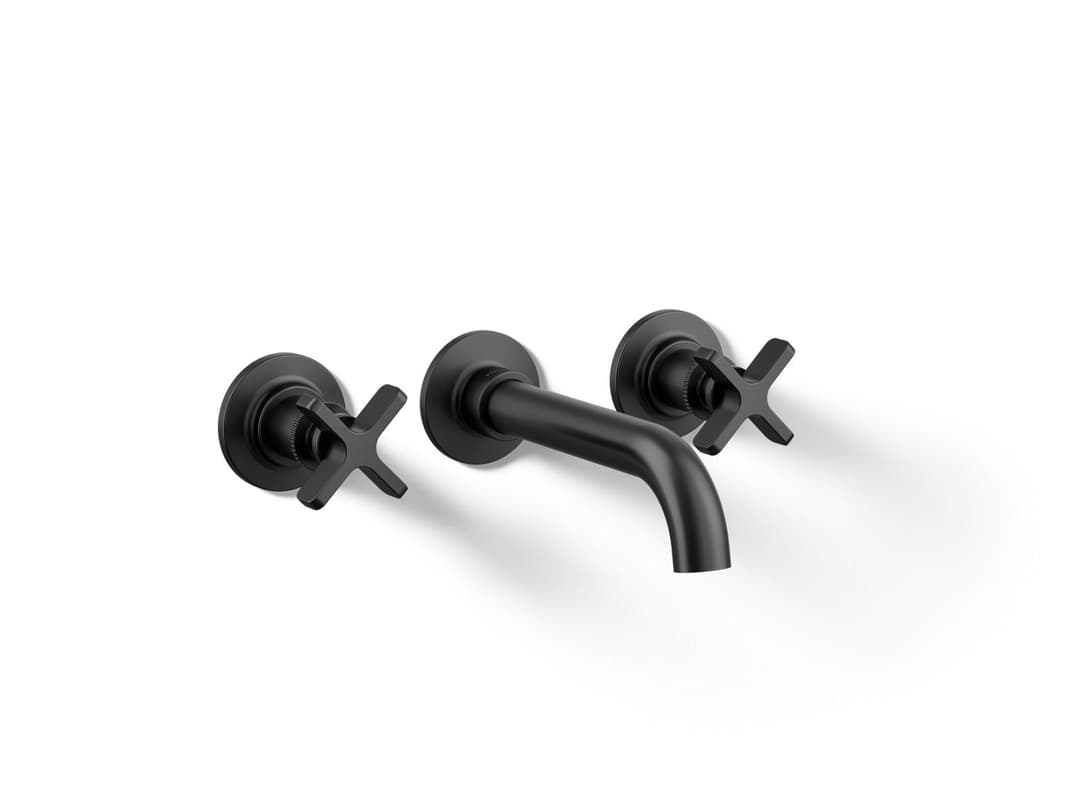 Kohler CastiaE by Studio McGee Wall-mount bathroom sink faucet trim, 1.2 gpm - Matte Black by Kohler