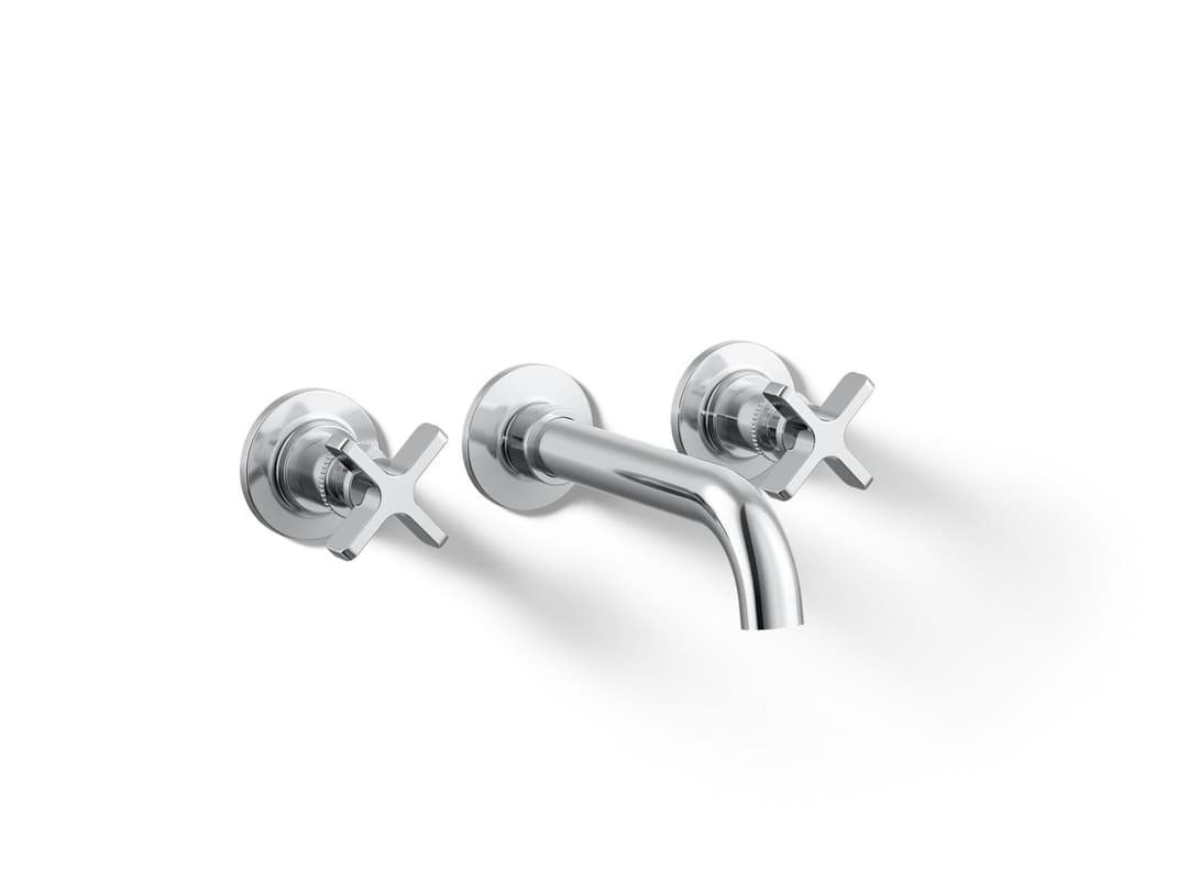 Kohler CastiaE by Studio McGee Wall-mount bathroom sink faucet trim, 1.2 gpm - Polished Chrome by Kohler