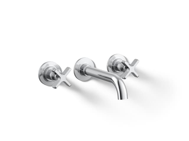 Kohler CastiaE by Studio McGee Wall-mount bathroom sink faucet trim, 1.2 gpm - Polished Chrome