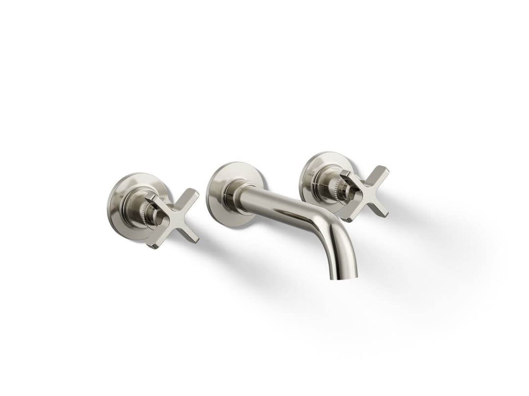 Kohler CastiaE by Studio McGee Wall-mount bathroom sink faucet trim, 1.2 gpm - Vibrant Polished Nickel by Kohler
