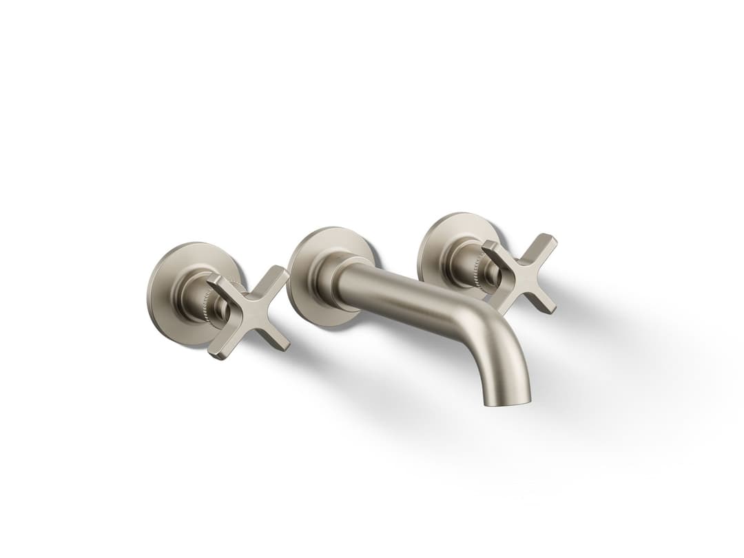 Kohler CastiaE by Studio McGee Wall-mount bath faucet trim - Vibrant Brushed Nickel by Kohler