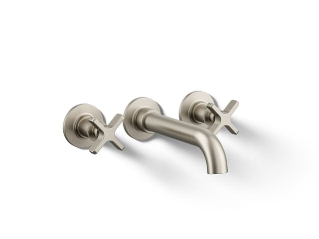 Kohler CastiaE by Studio McGee Wall-mount bath faucet trim - Vibrant Brushed Nickel