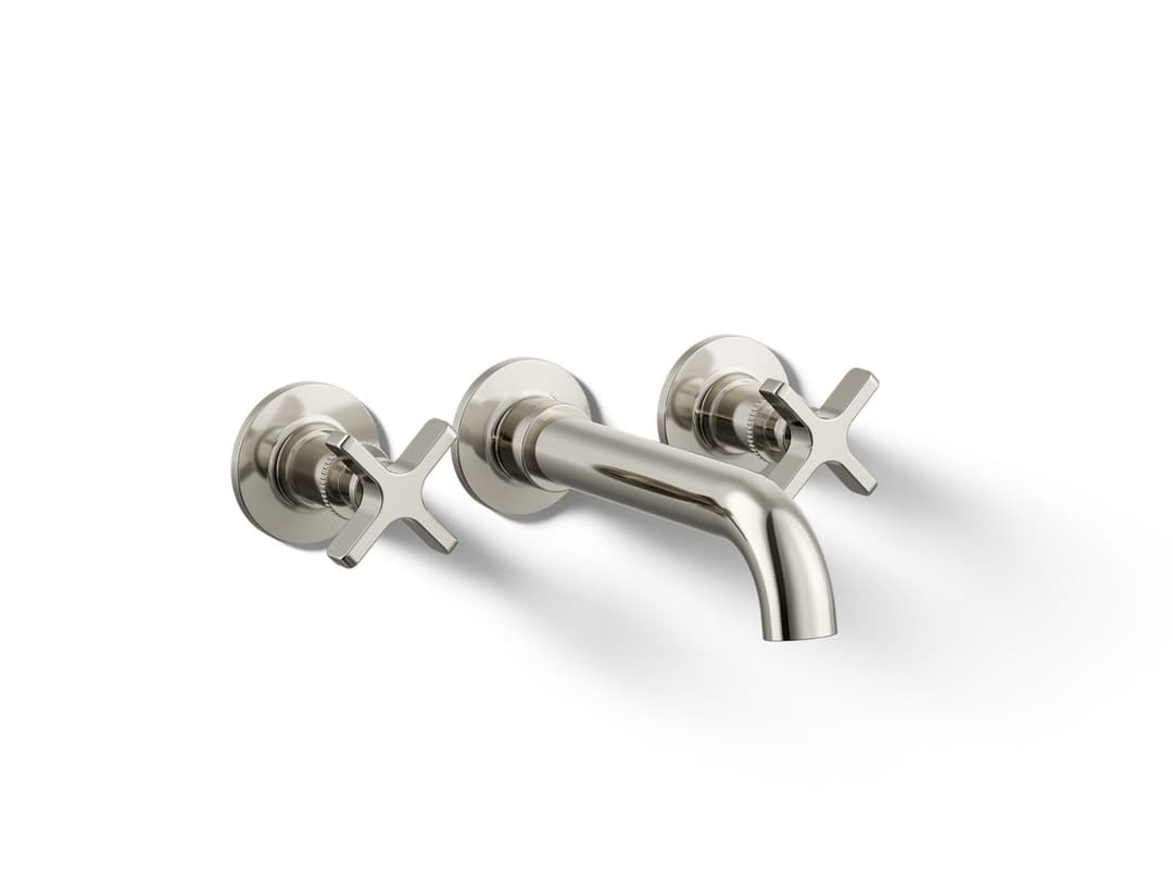 Kohler CastiaE by Studio McGee Wall-mount bath faucet trim - Vibrant Polished Nickel by Kohler