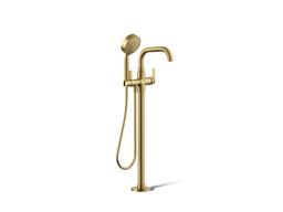 Kohler CastiaE by Studio McGee Floor-mount bath filler trim with handshower - Polished Chrome - image 2