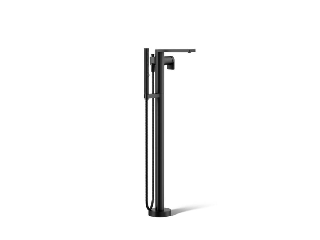 Kohler Composed Floor-mount bath filler trim with handshower - Matte Black by Kohler