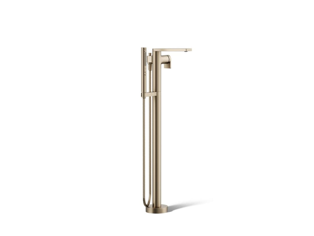 Kohler Composed Floor-mount bath filler trim with handshower - Vibrant Brushed Bronze by Kohler