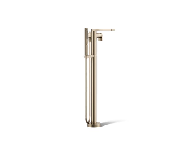 Kohler Composed Floor-mount bath filler trim with handshower - Vibrant Brushed Bronze