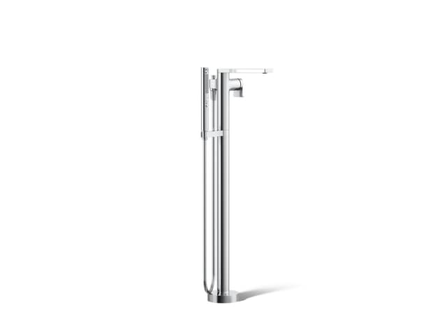 Kohler Composed Floor-mount bath filler trim with handshower - Polished Chrome