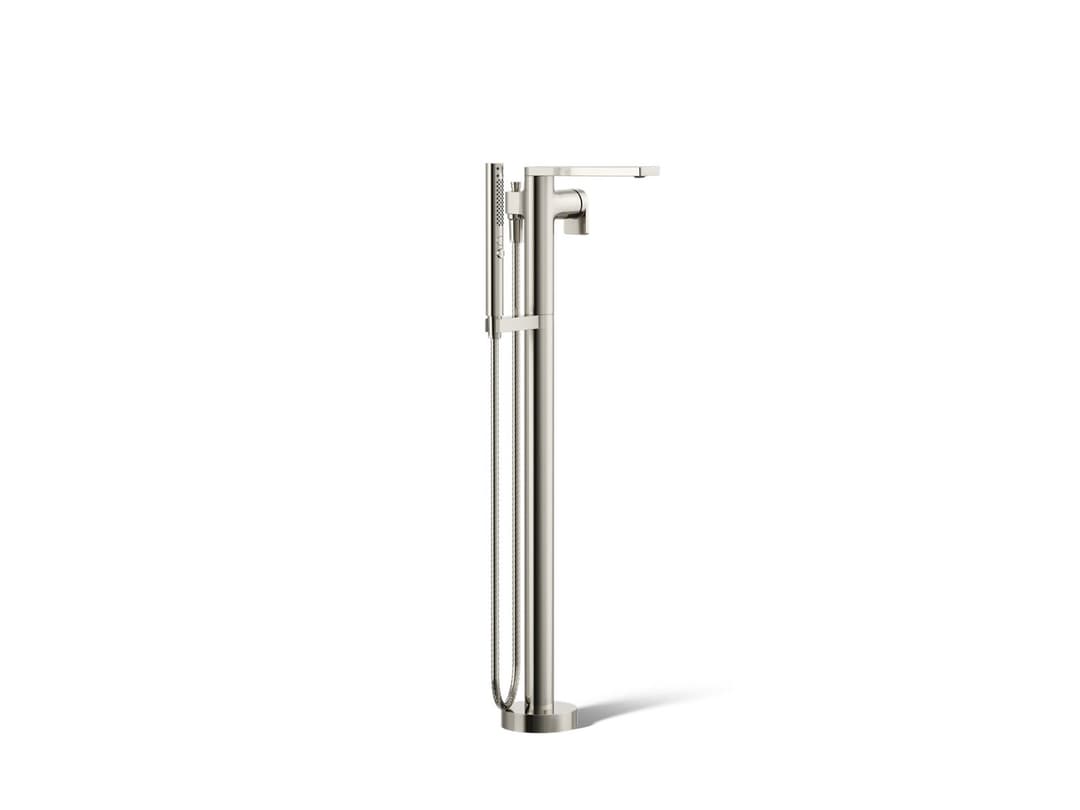 Kohler Composed Floor-mount bath filler trim with handshower - Vibrant Polished Nickel by Kohler