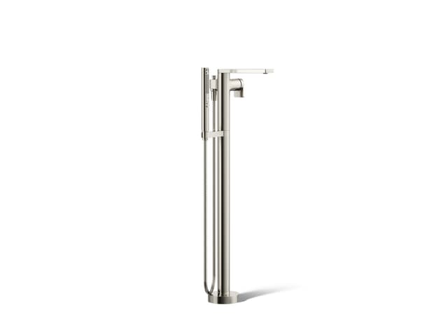 Kohler Composed Floor-mount bath filler trim with handshower - Vibrant Polished Nickel