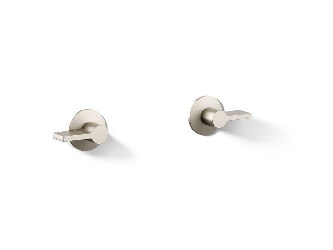 Kohler Components Wall-mount bathroom sink faucet Lever handle trim - Vibrant Brushed Nickel by Kohler