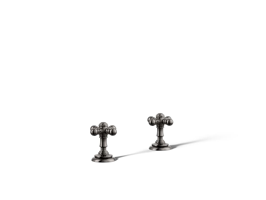 Kohler Artifacts Deck-mount bath faucet handle trim with Cross design - Vibrant Titanium by Kohler