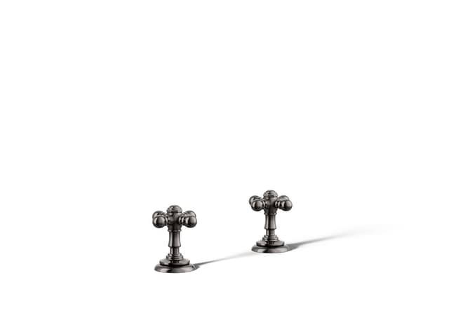 Kohler Artifacts Deck-mount bath faucet handle trim with Cross design - Vibrant Titanium