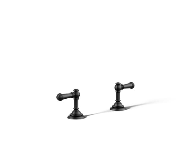 Kohler Artifacts Deck-mount bath faucet handle trim with Lever design - Matte Black